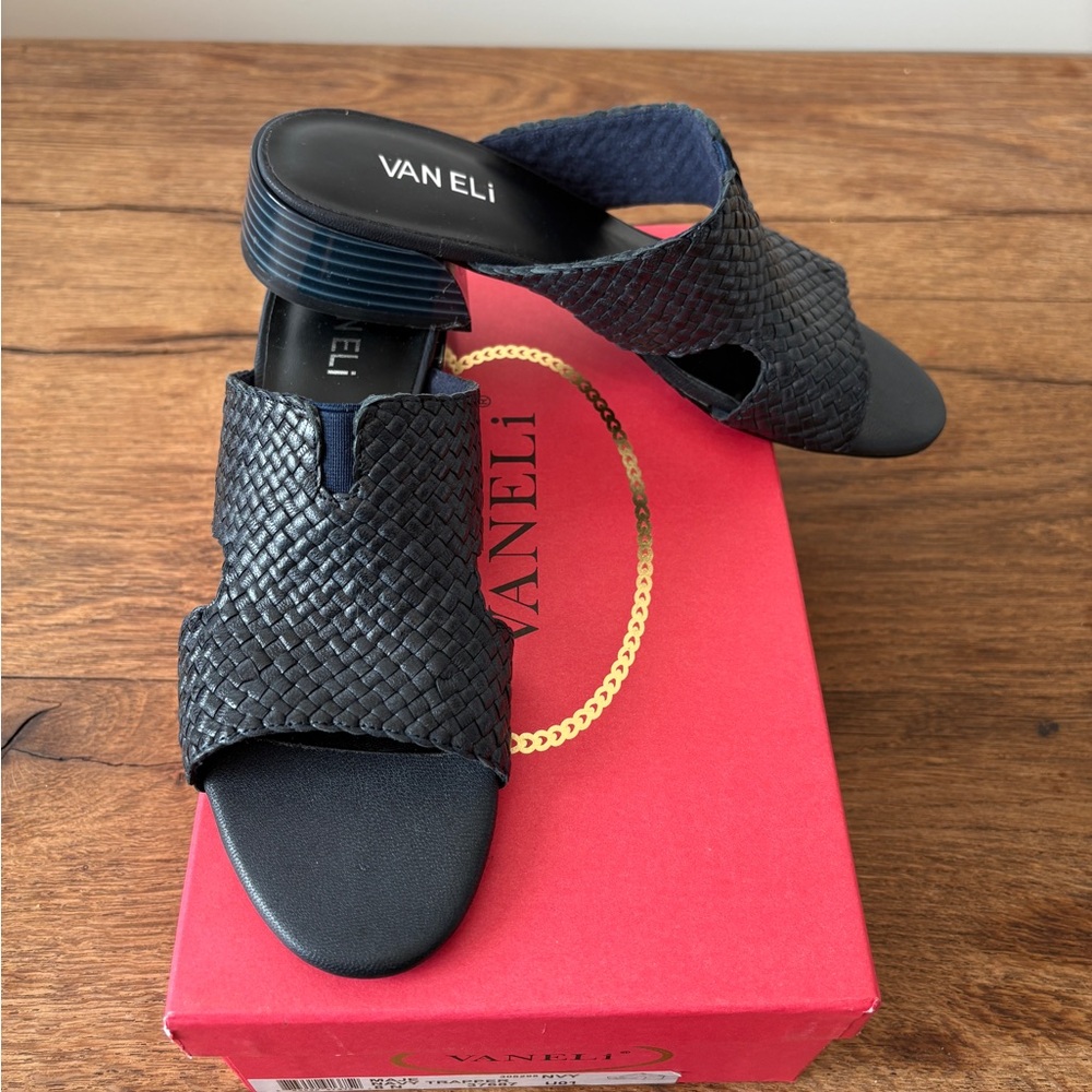 Maje Women's Navy Blue Woven Sandals